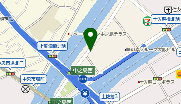 【予約制】akippa 中之島センタービル地下1階駐車場(2)【ご利用時間:7:00-22:00】の地図画像