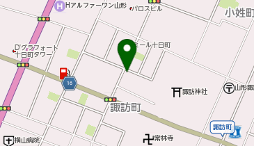 【予約制】akippa 山形市諏訪町1-2駐車場の地図画像