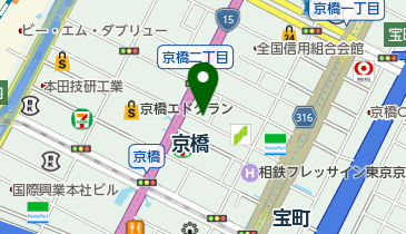 【予約制】akippa ダイワロイネットホテル東京京橋駐車場【機械式 / 普通車】平日のみ:7:00-22:00の地図画像