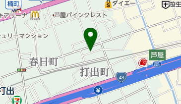 【予約制】akippa 兵庫県芦屋市春日町17-11駐車場の地図画像