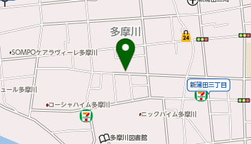 【予約制】akippa T大田区多摩川2-21駐車場の地図画像