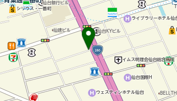 【予約制】akippa 青葉パークビル 駐車場【日曜日・祝日他】の地図画像