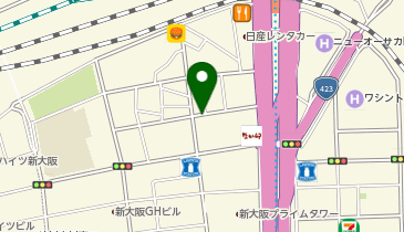 【予約制】akippa SARASA HOTEL 新大阪駐車場【機械式】の地図画像