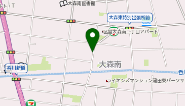 【予約制】akippa 大森南2丁目 O宅駐車場の地図画像