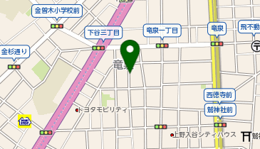 【予約制】akippa *台東区竜泉1丁目24:ラルジュマノワールの地図画像