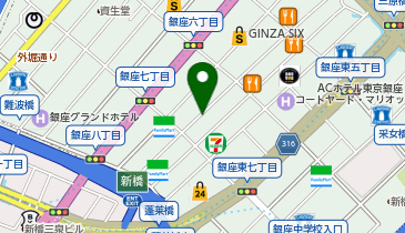 【予約制】akippa 【普通車】ビーフラット銀座7丁目パーキング【土日祝:7:30-23:00】の地図画像