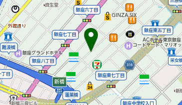 【予約制】akippa 【ハイルーフ】ビーフラット銀座7丁目パーキング【土日祝:7:30-23:00】の地図画像