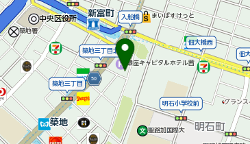 【予約制】akippa 銀座キャピタルホテル茜駐車場の地図画像