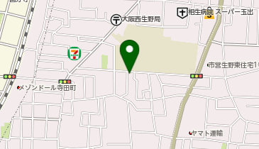 【予約制】akippa *個人宅:大阪市生野区生野西3丁目9[山口]駐車場の地図画像