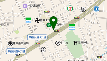 【予約制】akippa P-CLUB中山手通り【月-土 8:00-23:59 / 日祝 9:00-23:59】※高さ155cmまでの地図画像