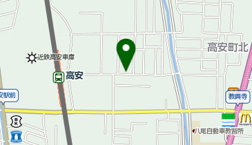 【予約制】akippa 高安駅東オートパーキングの地図画像