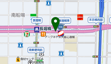 【予約制】akippa JPM長堀タワー駐車場の地図画像