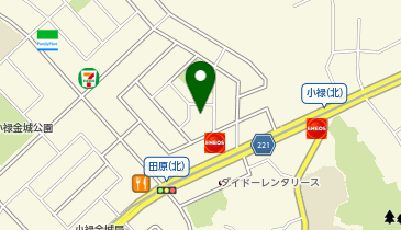 【予約制】akippa 田原1丁目8砂川邸☆駐車場の地図画像