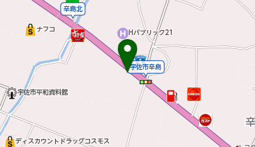 【予約制】akippa (1336)フタタ宇佐店駐車場の地図画像