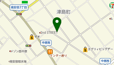 【予約制】akippa 西中原1丁目4 久保邸☆駐車場の地図画像