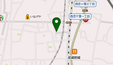 【予約制】akippa 西恋ケ窪3丁目 Y宅アキッパ駐車場の地図画像