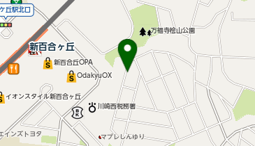 【予約制】akippa 【オートバイ専用】新百合ヶ丘 駅チカ駐車場の地図画像