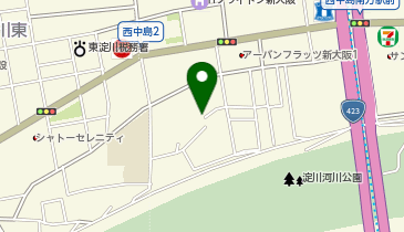 【予約制】akippa アクアスイート新大阪 Bの地図画像