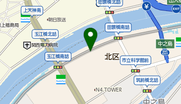 【予約制】akippa Nakanoshima Qross【土日祝:8:00-21:00】【機械式】の地図画像