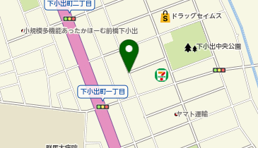 【予約制】akippa 下小出町2丁目月極駐車場の地図画像
