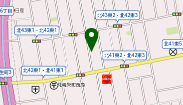 【予約制】akippa 北42条東2 山本邸☆アキッパ駐車場の地図画像