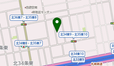 【予約制】akippa 北35条東9 齊藤邸☆アキッパ駐車場の地図画像