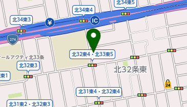 【予約制】akippa 北33条東5 坪田邸☆アキッパ駐車場の地図画像