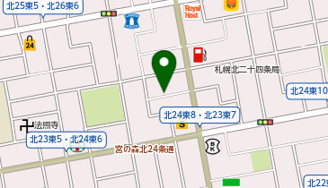 【予約制】akippa 北24条東7 個人宅☆アキッパ駐車場の地図画像