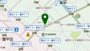 【予約制】akippa 白石区菊水1条2丁目8-14 中央行政管理協会?アキッパ駐車場【土日祝のみ】の地図画像