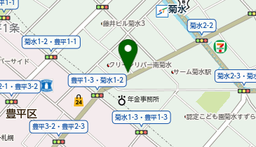 【予約制】akippa 白石区菊水1条2丁目8-14 中央行政管理協会?アキッパ駐車場【平日のみ】の地図画像