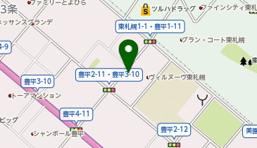 【予約制】akippa 豊平区豊平2条11丁目1-22 猪狩邸?アキッパ駐車場の地図画像