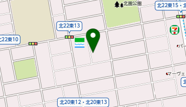 【予約制】akippa 北21条東13☆アキッパ駐車場の地図画像