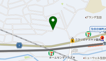 【予約制】akippa 西生田2丁目1-21 アキッパ駐車場の地図画像