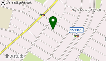 【予約制】akippa 北21条東23 ☆アキッパ駐車場の地図画像