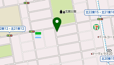 【予約制】akippa 北21条東14 個人宅☆アキッパ駐車場の地図画像