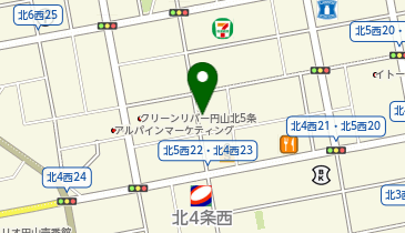 【予約制】akippa 北5条西22 個人宅☆アキッパ駐車場の地図画像