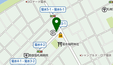 【予約制】akippa 白石区菊水5条1丁目7-29 個人宅?アキッパ駐車場の地図画像