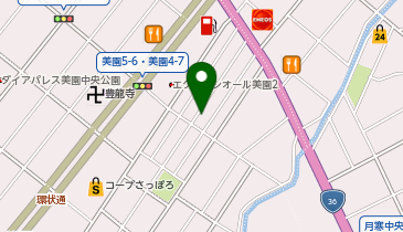 【予約制】akippa 豊平区美園4条7丁目4-18 個人宅?アキッパ駐車場の地図画像