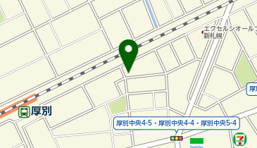 【予約制】akippa 厚別区厚別中央5条4丁目6-1 個人宅?アキッパ駐車場の地図画像