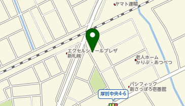 【予約制】akippa 厚別区厚別中央5条6丁目2-8 個人宅?アキッパ駐車場の地図画像