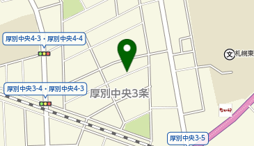【予約制】akippa 厚別区厚別中央3条4丁目19-23 個人宅?アキッパ駐車場の地図画像
