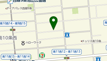 【予約制】akippa 南10条西13丁目1-12☆アキッパ駐車場の地図画像