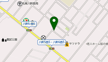 【予約制】akippa 八軒6条西5丁目1-15☆アキッパ駐車場の地図画像