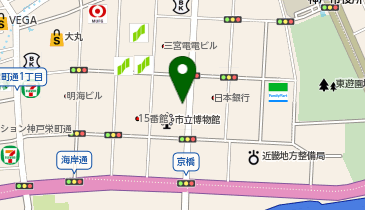 【予約制】akippa 神戸旧居留地25番館駐車場【高さ205cm以下/車両重量2,300Kg以下/土日祝のみ 0:00-23:59/当日限り】の地図画像