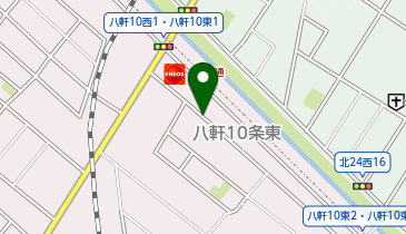 【予約制】akippa 八軒10条東1 事務所裏☆アキッパ駐車場の地図画像