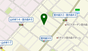 【予約制】akippa 宮の森4条4丁目1-20☆アキッパ駐車場の地図画像