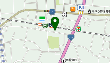 【予約制】akippa ショウワパーク秋川駅前【バイク専用】の地図画像