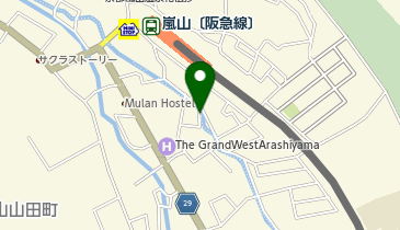 【予約制】akippa 西京区嵐山上海道町81-26 個人宅?アキッパ駐車場の地図画像