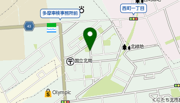 【予約制】akippa 国立市北3丁目駐車場の地図画像
