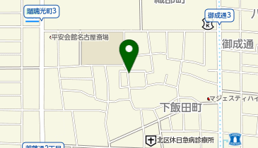 【予約制】akippa 下飯田町2-34駐車場の地図画像